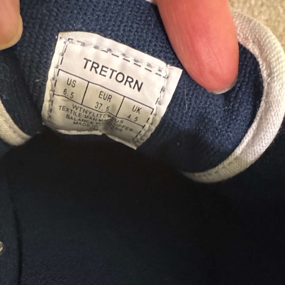 Tretorn White Canvas Sneakers with Black Accents - Picture 4 of 4